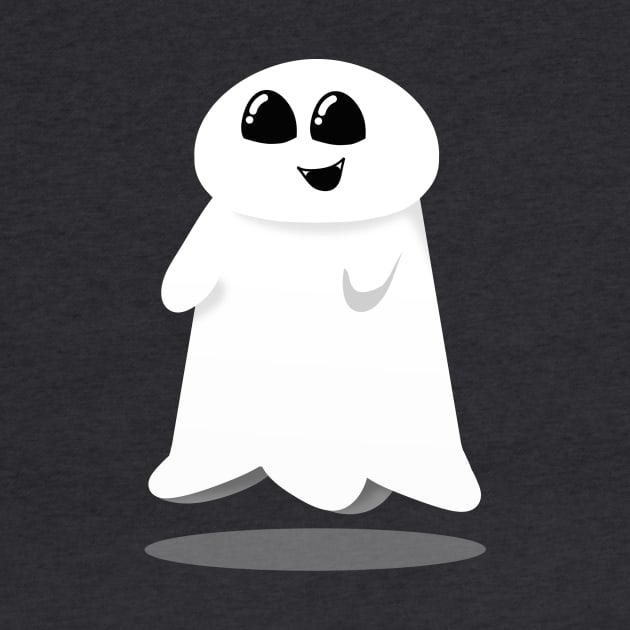 Cute Little Ghost Floating - A Ghostly Cutie by PandLCreations